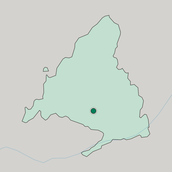 Map showing Getafe — In Comunidad de Madrid