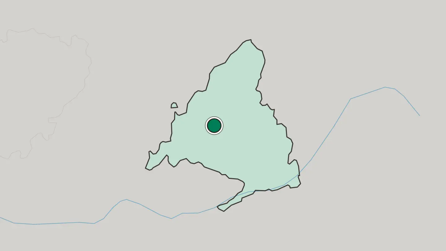 Map of Las Rozas de Madrid in Spain