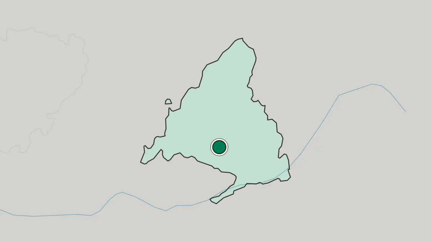 Map of Leganés in Spain