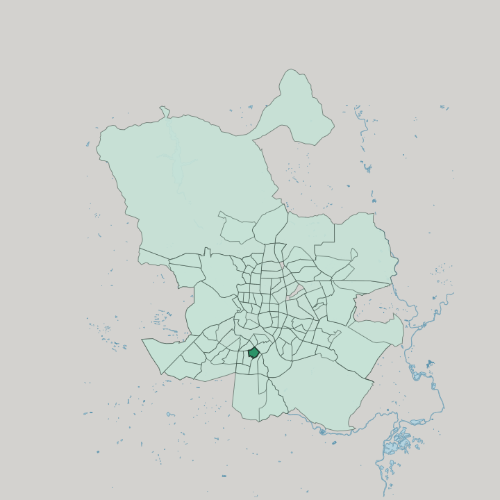 Map showing Almendrales — In Madrid