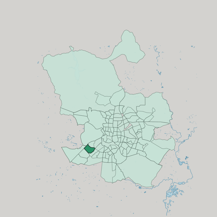 Map showing Aluche — In Madrid