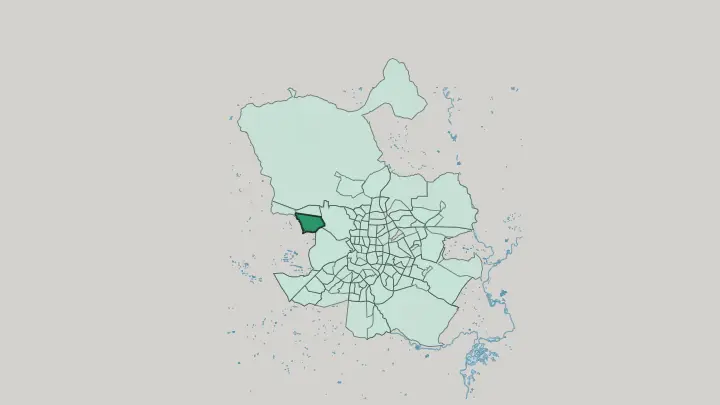 Map of Aravaca in Madrid