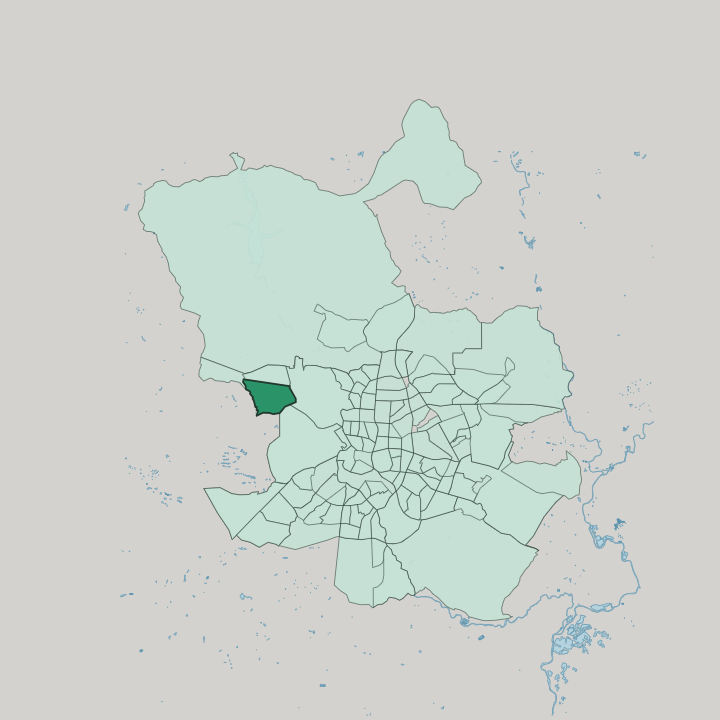 Map showing Aravaca — In Madrid