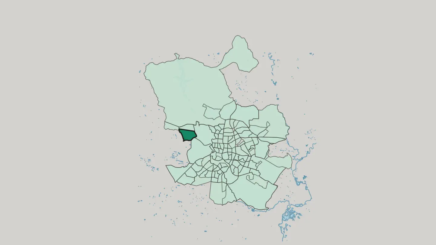 Map of Aravaca in Madrid
