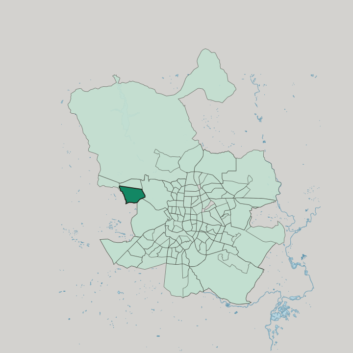 Map showing Aravaca — In Madrid