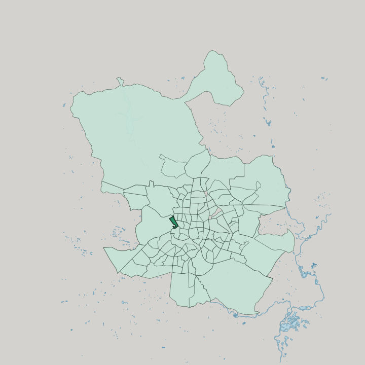 Map showing Argüelles — In Madrid