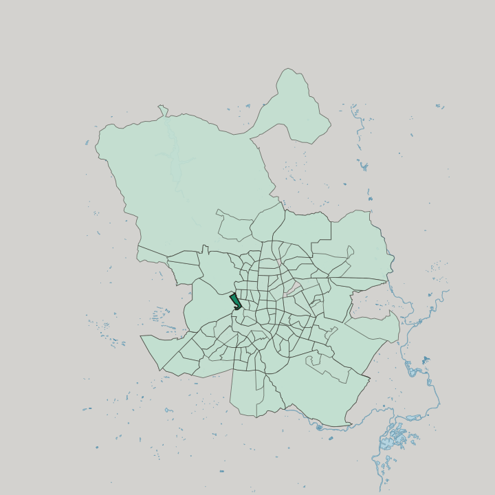 Map showing Argüelles — In Madrid