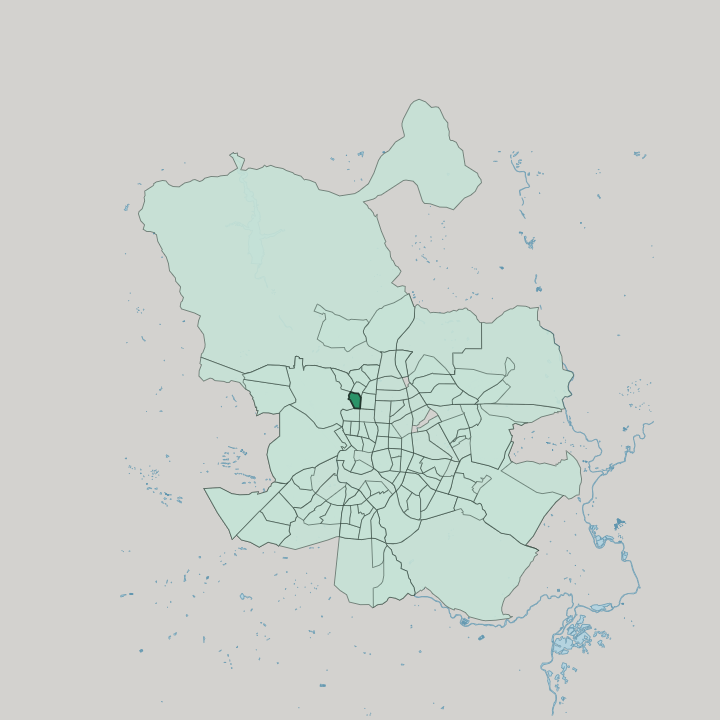 Map showing Bellas Vistas — In Madrid