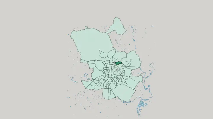 Map of Canillas in Madrid