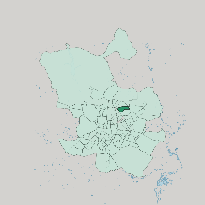 Map showing Canillas — In Madrid