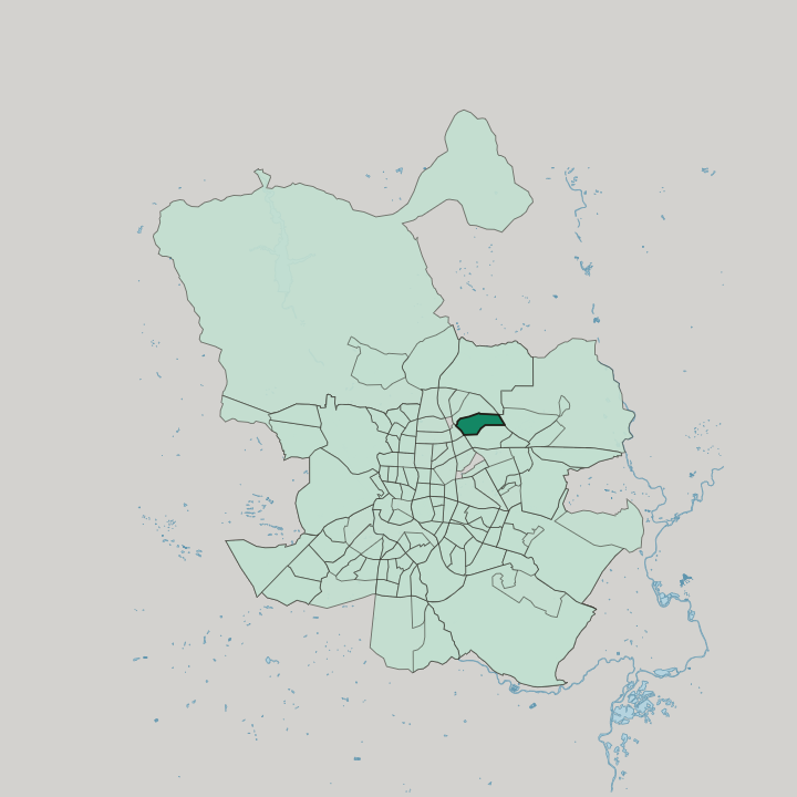 Map showing Canillas — In Madrid