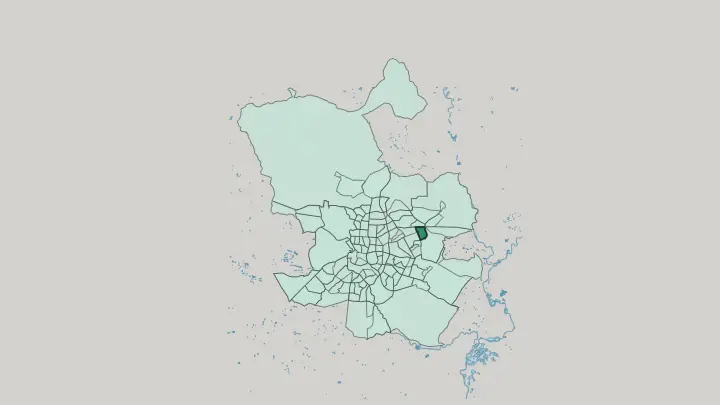Map of Canillejas in Madrid
