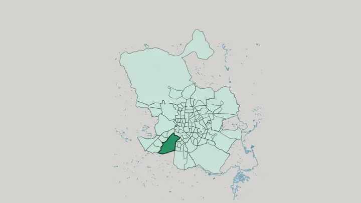 Map of Carabanchel in Madrid