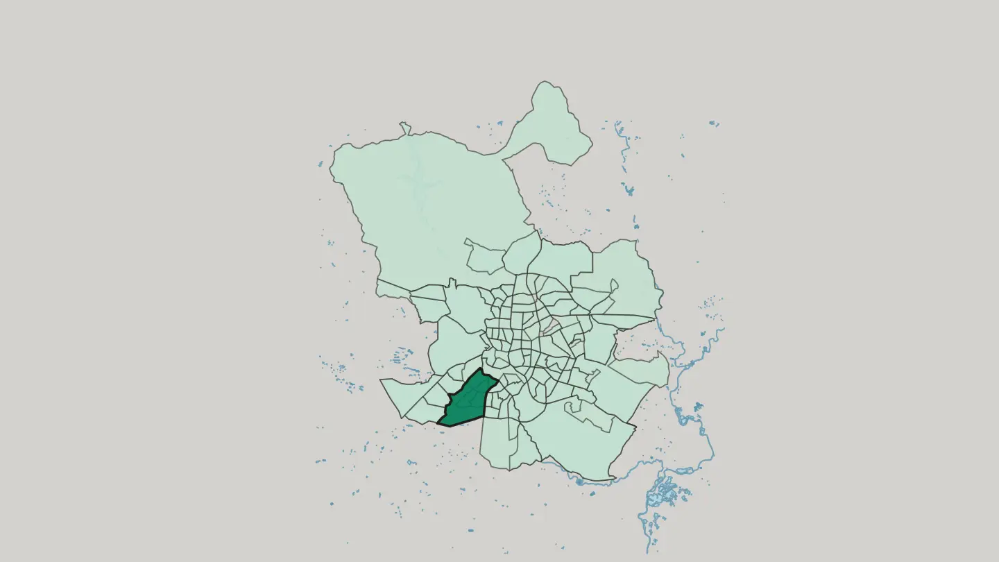 Map of Carabanchel in Madrid