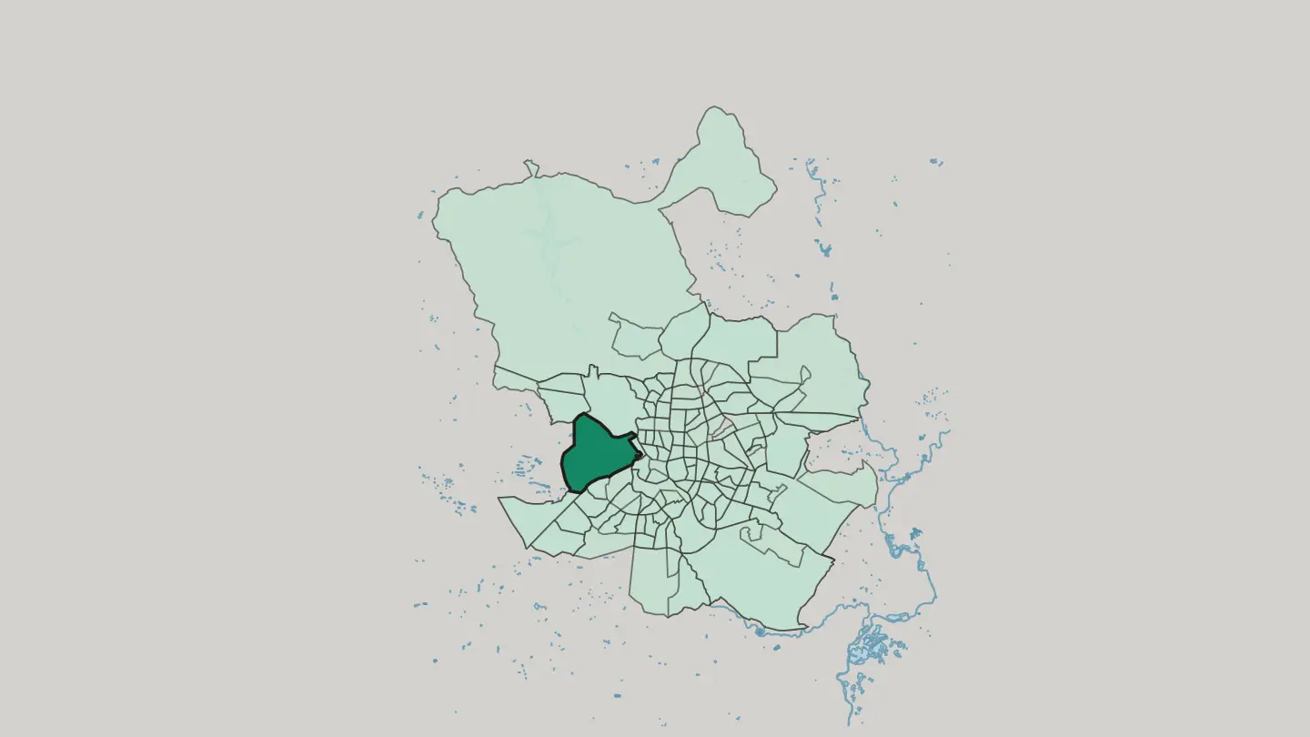 Map of Casa de Campo in Madrid