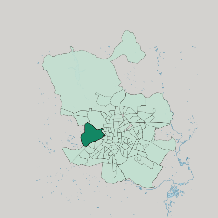 Map showing Casa de Campo — In Madrid