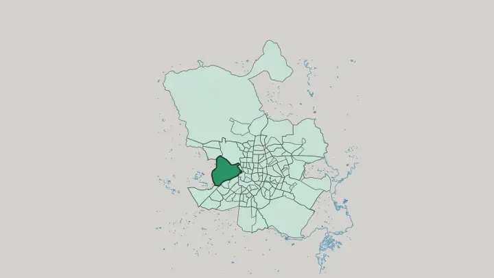Map of Casa de Campo in Madrid
