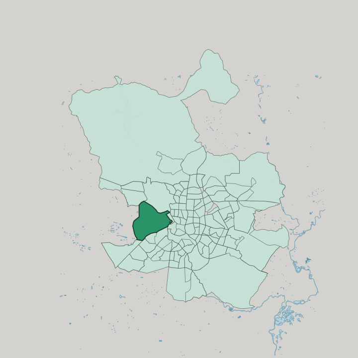 Map showing Casa de Campo — In Madrid