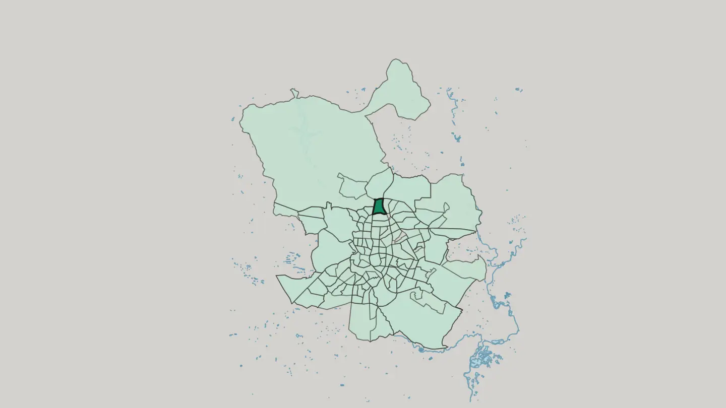 Map of Castilla in Madrid