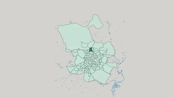 Map of Castilla in Madrid