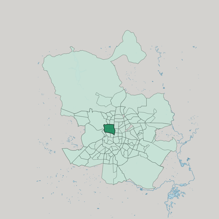 Map showing Chamberí — In Madrid
