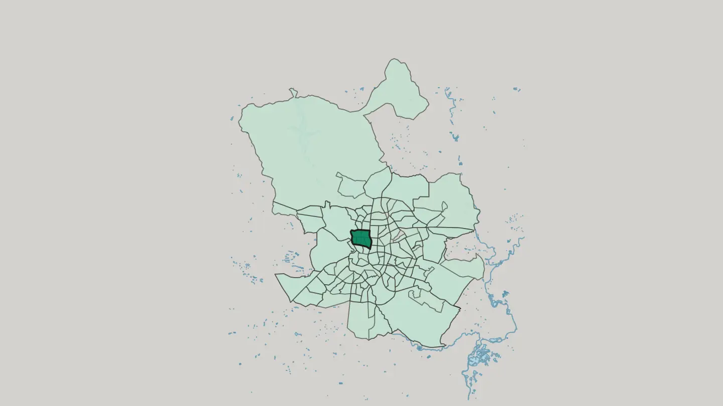 Map of Chamberí in Madrid