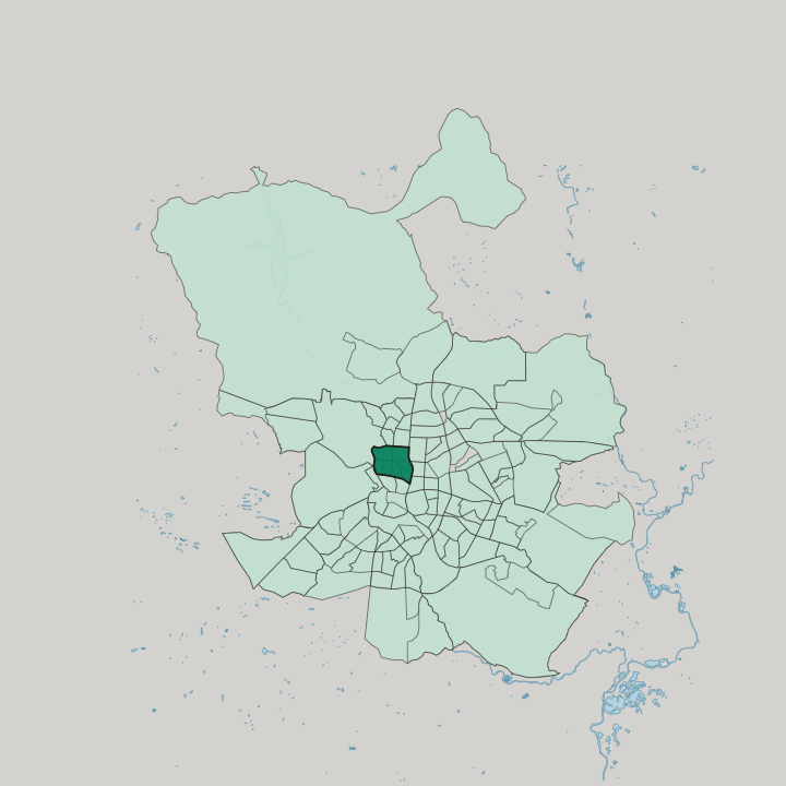 Map showing Chamberí — In Madrid