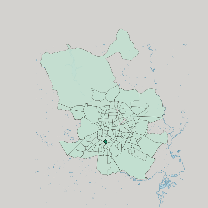 Map showing Chopera — In Madrid