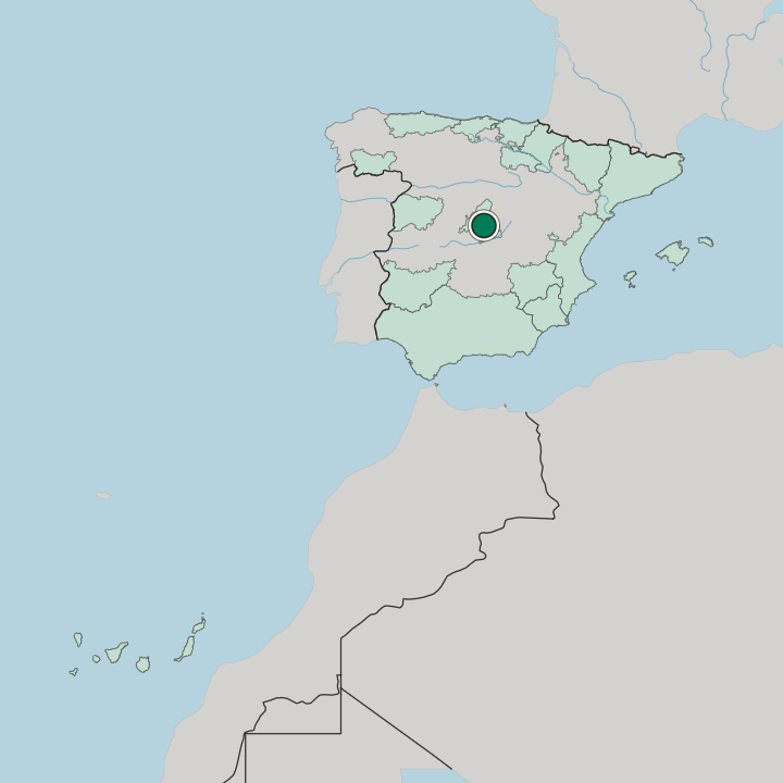 Map showing Niño Jesús — In Spain