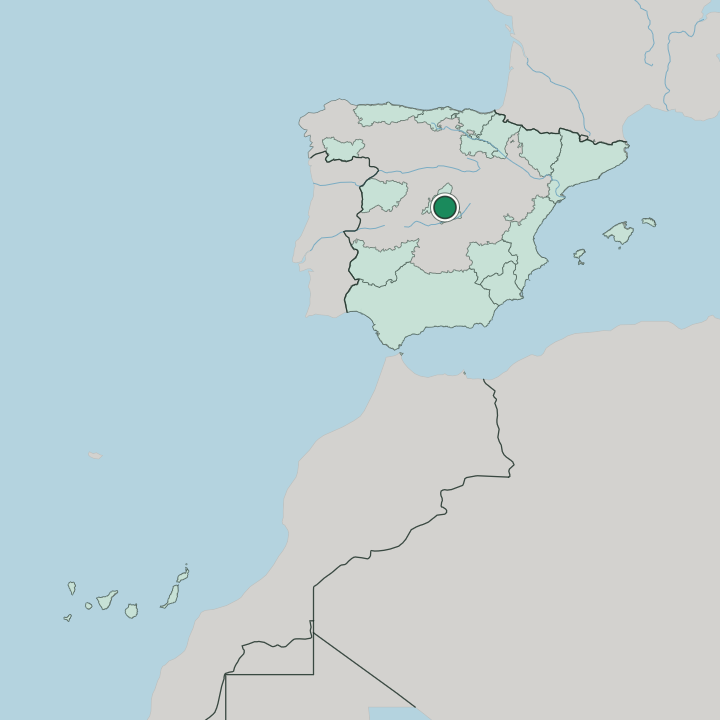 Map showing Madrid — In Spain