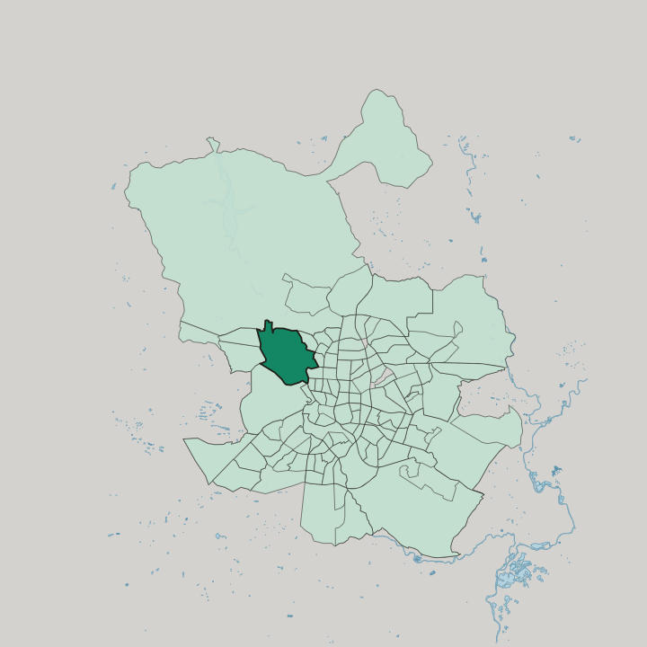 Map showing Ciudad Universitaria — In Madrid