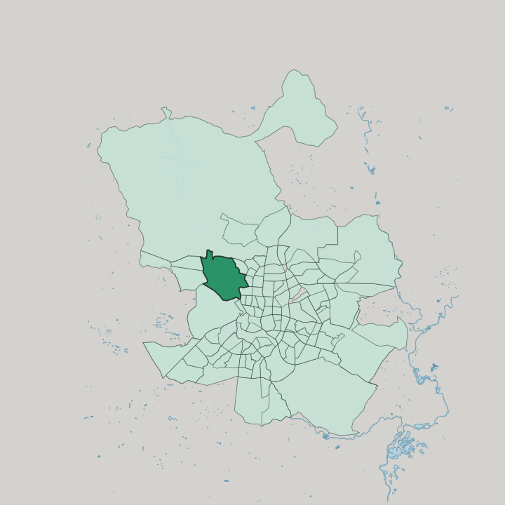Map showing Ciudad Universitaria — In Madrid