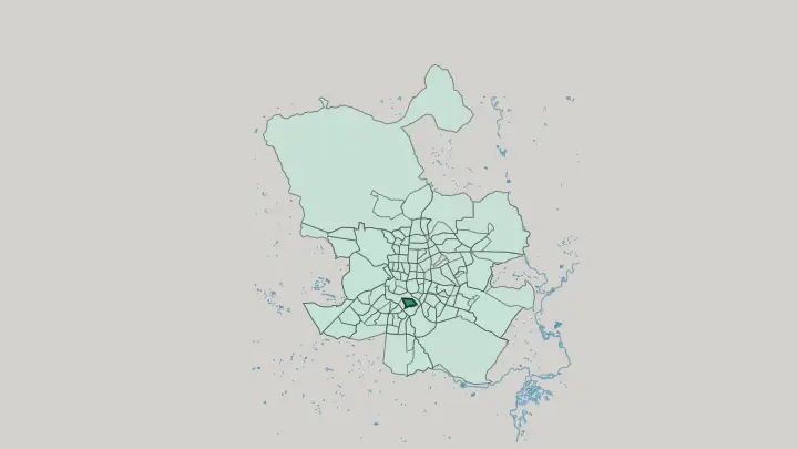 Map of Delicias in Madrid