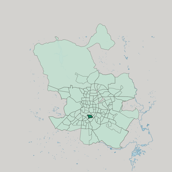 Map showing Delicias — In Madrid