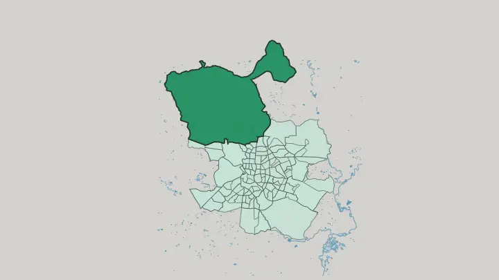 Map of Fuencarral-El Pardo in Madrid
