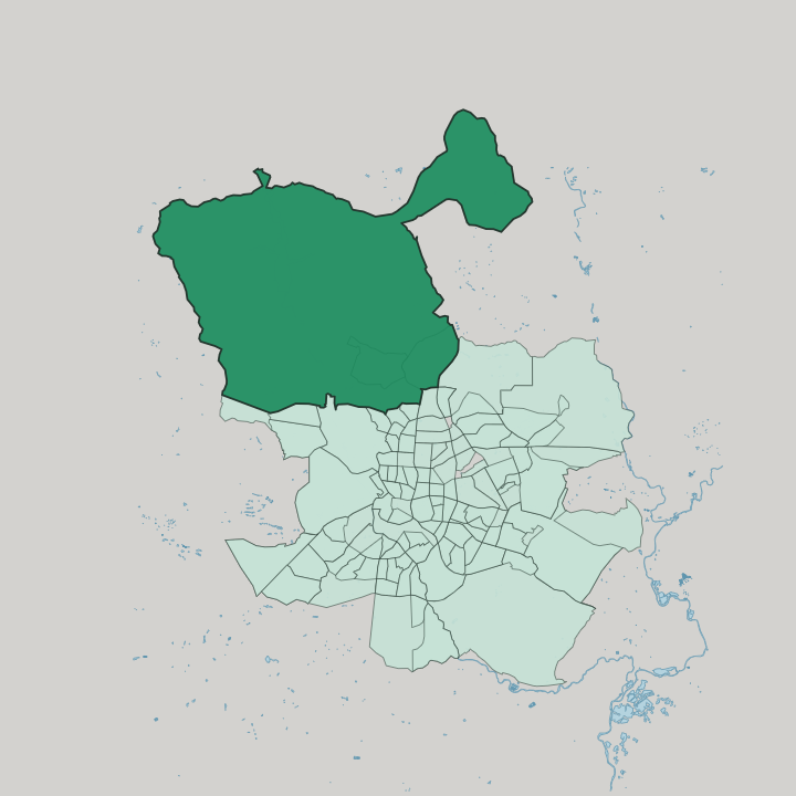 Map showing Fuencarral-El Pardo — In Madrid