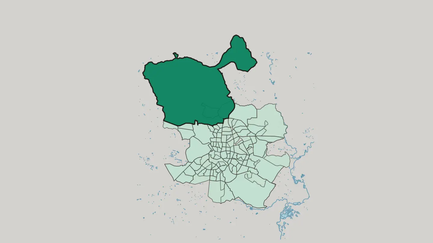 Map of Fuencarral-El Pardo in Madrid