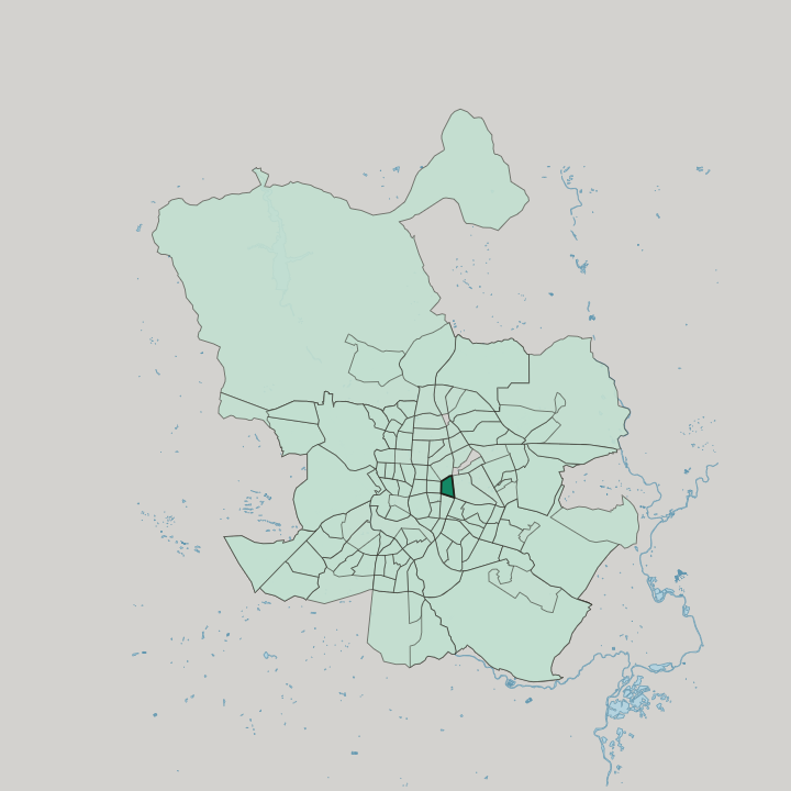 Map showing Fuente del Berro — In Madrid