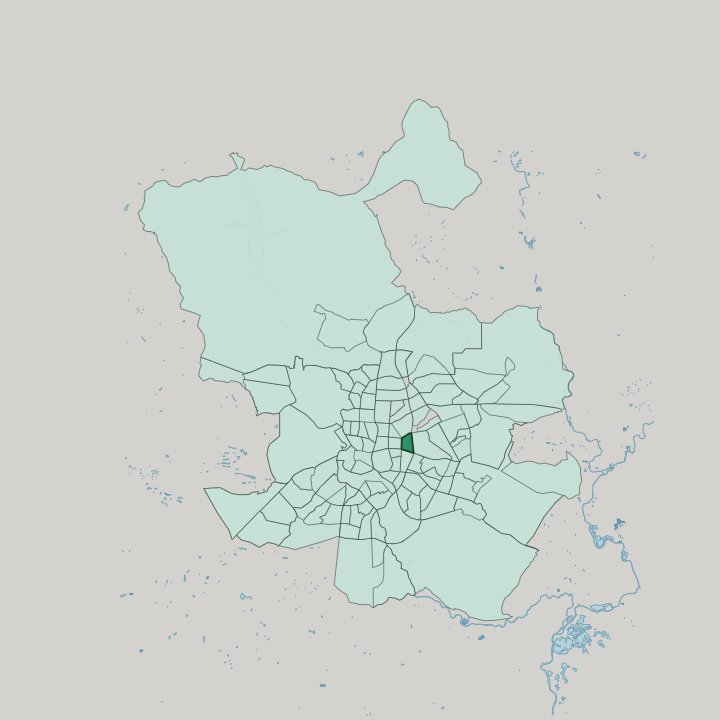 Map showing Fuente del Berro — In Madrid