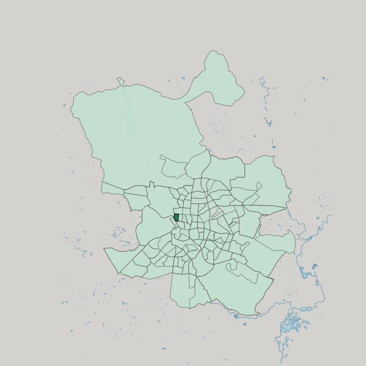 Map showing Gaztambide — In Madrid