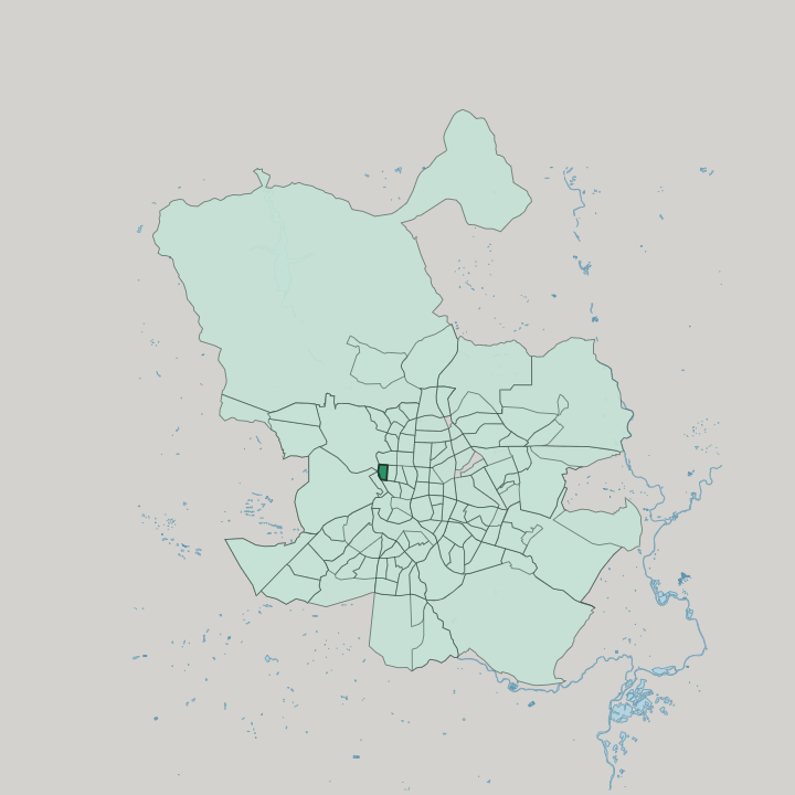 Map showing Gaztambide — In Madrid