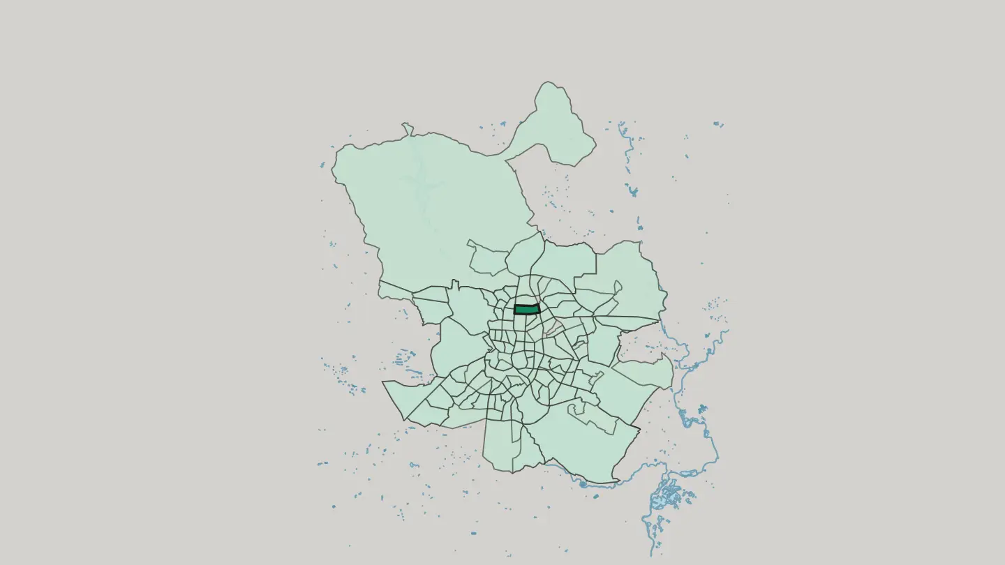 Map of Hispanoamérica in Madrid