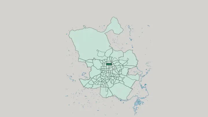 Map of Hispanoamérica in Madrid