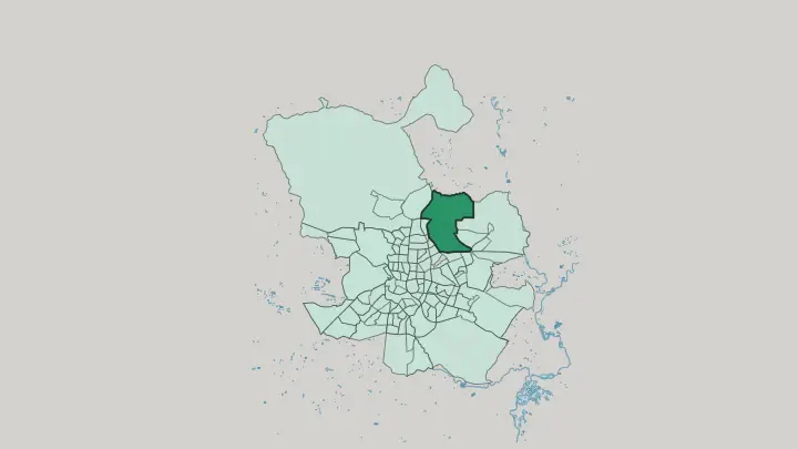 Map of Hortaleza in Madrid