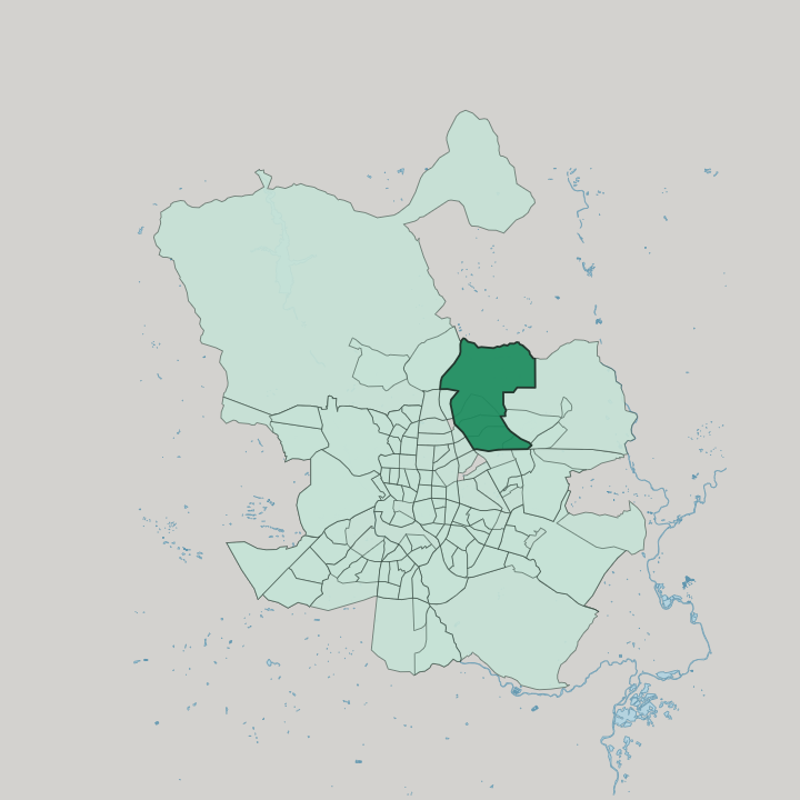 Map showing Hortaleza — In Madrid