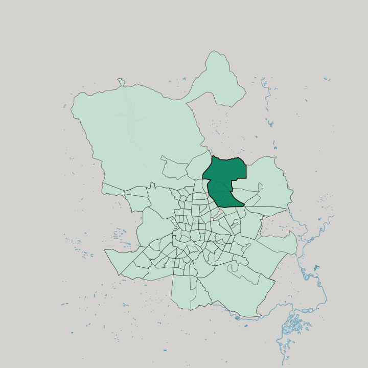 Map showing Hortaleza — In Madrid