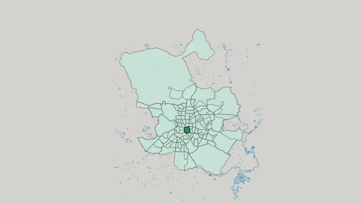 Map of Jerónimos in Madrid