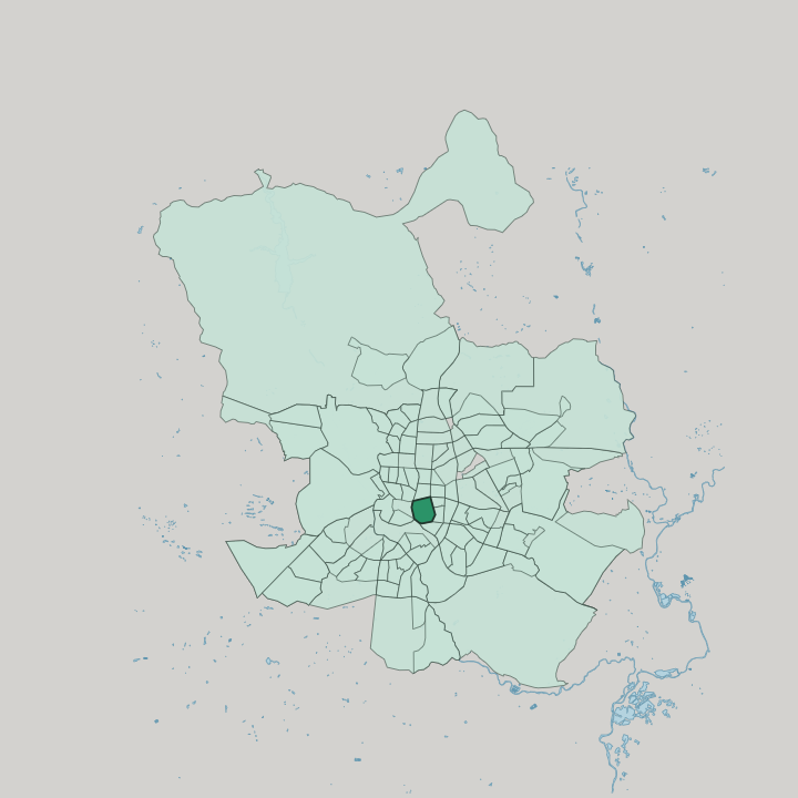 Map showing Jerónimos — In Madrid