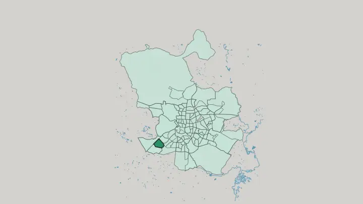 Map of Las Águilas in Madrid