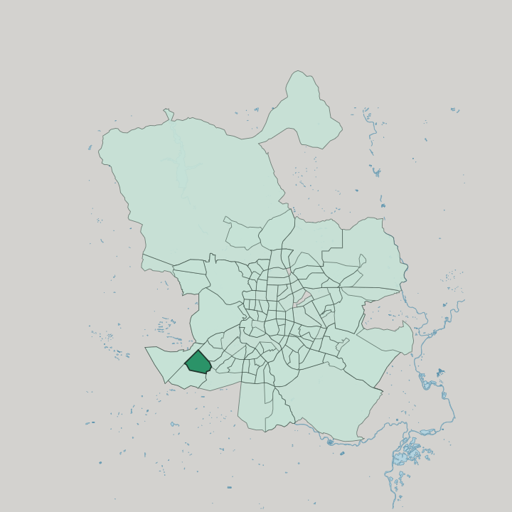Map showing Las Águilas — In Madrid